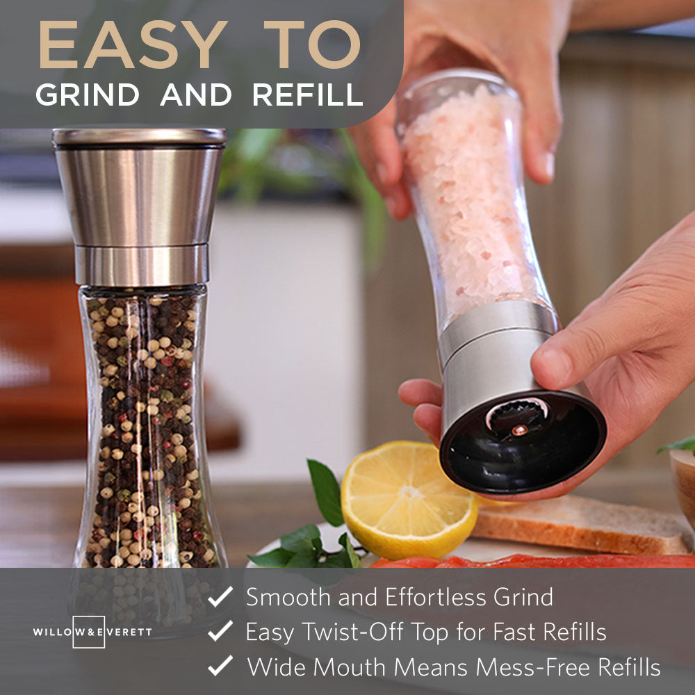 tall salt and pepper grinders