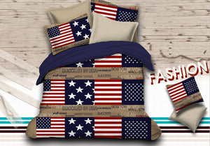 4pcs Bedding Set Usa Flag Bedding Stars And Stripes Bed Set Union