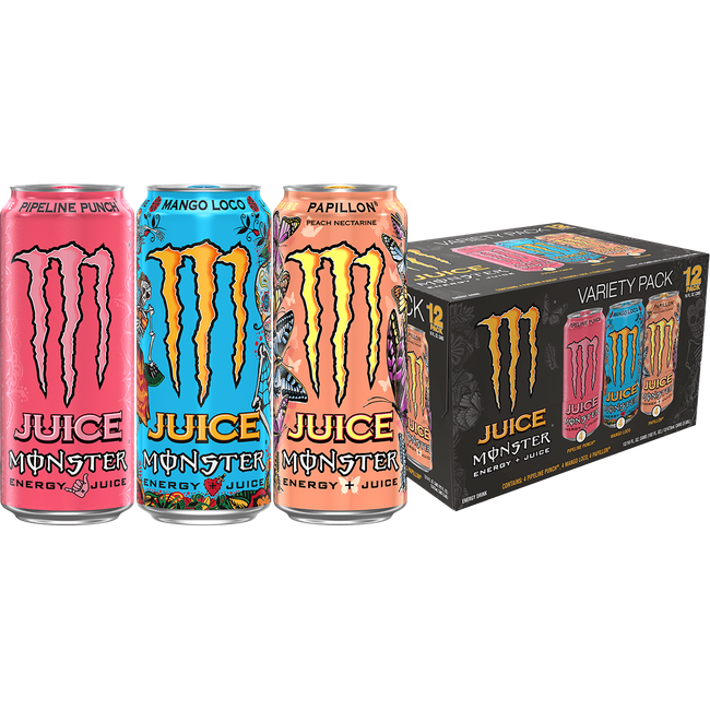 Monster Energy Juice Monster Variety Pack, Mango Loco, Pipeline Punch, —  EasyBins