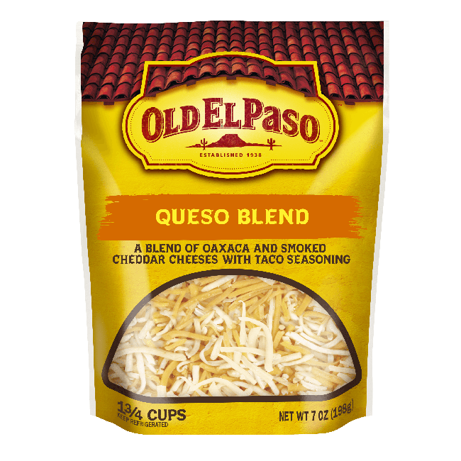 Old El Paso Shredded Cheese Queso Blend With Taco Seasoning, 7 Oz. —  EasyBins