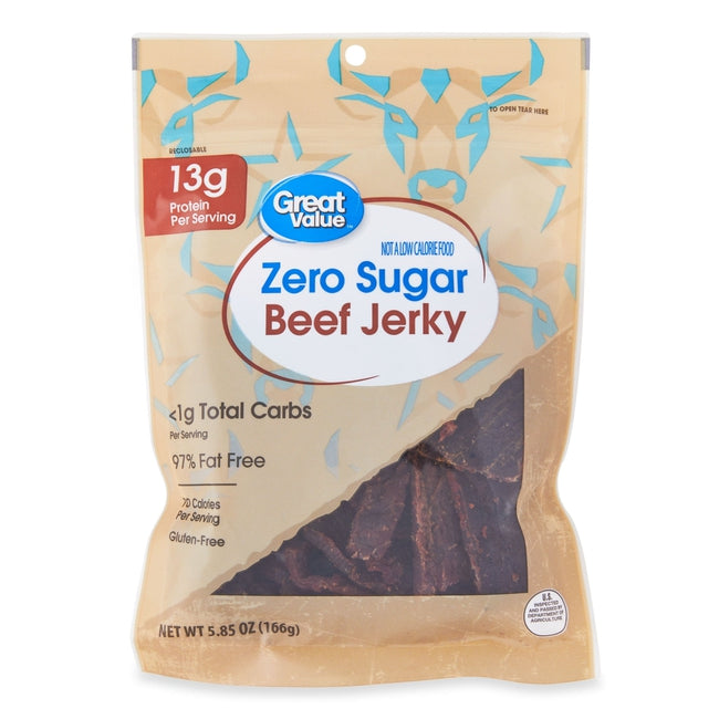 Great Value Zero Sugar Original Beef Jerky,  Oz — EasyBins