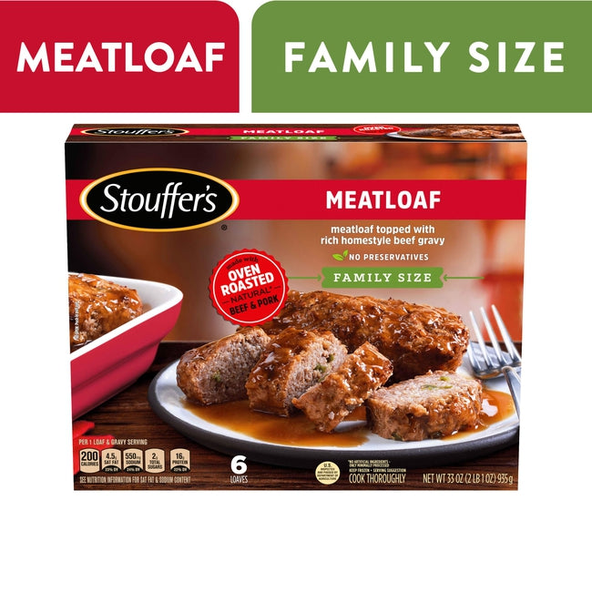 Stouffer's Family Size Meatloaf Frozen Meal 33 Oz — EasyBins