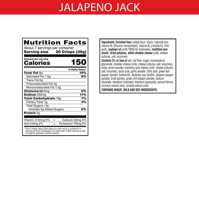 Cheez-It Cheesy Baked Snacks Jalapeno Jack 7.5Oz