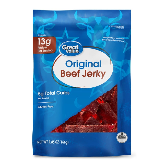 verlamming Apt Mitt Great Value Original Beef Jerky Jumbo, 5.85 Oz. — EasyBins