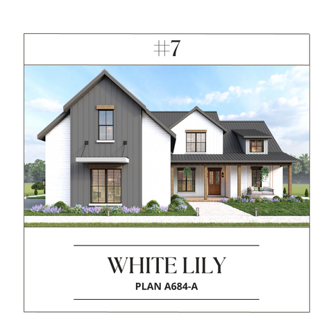 White Lily House Best Selling Transitional Floor plan