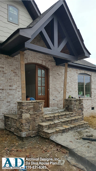 The front porch of the Da Diva house under construction.