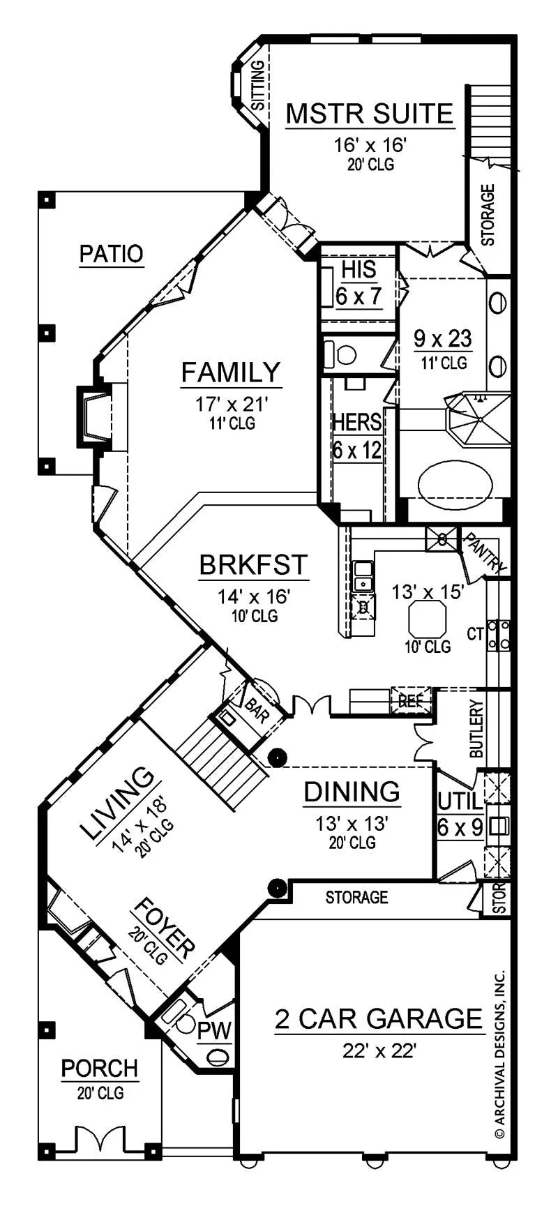 Arcadia Bluff Tuscan House Plans Narrow Floor Plans