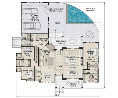 Ariana Marie House Plan | Modern Farmhouse | One-story House Plan