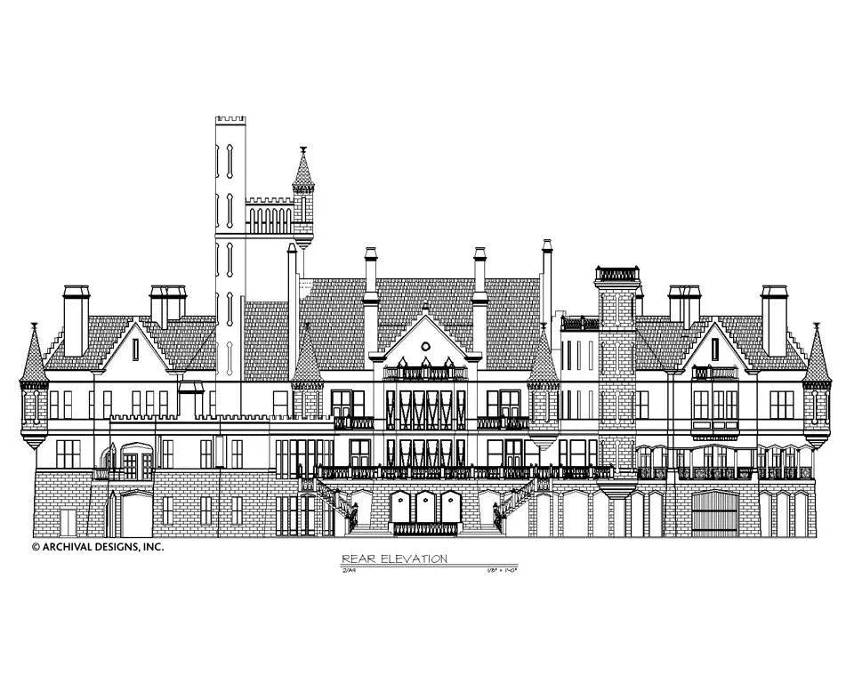  Balmoral  Castle Plans  Luxury Home  Plans  Archival Designs