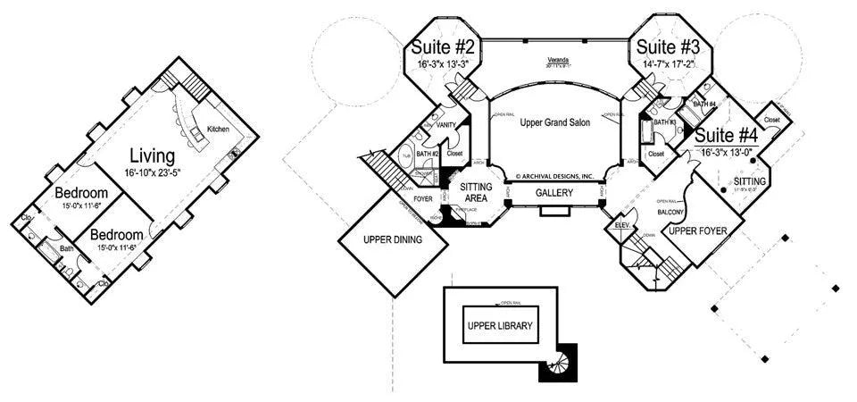 Chateau Novella Luxury House Plan Small Castle Plan Archival Designs