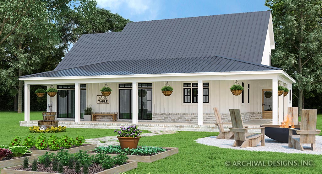 Wraparound Porch - House Plan Having Wraparound Porch
