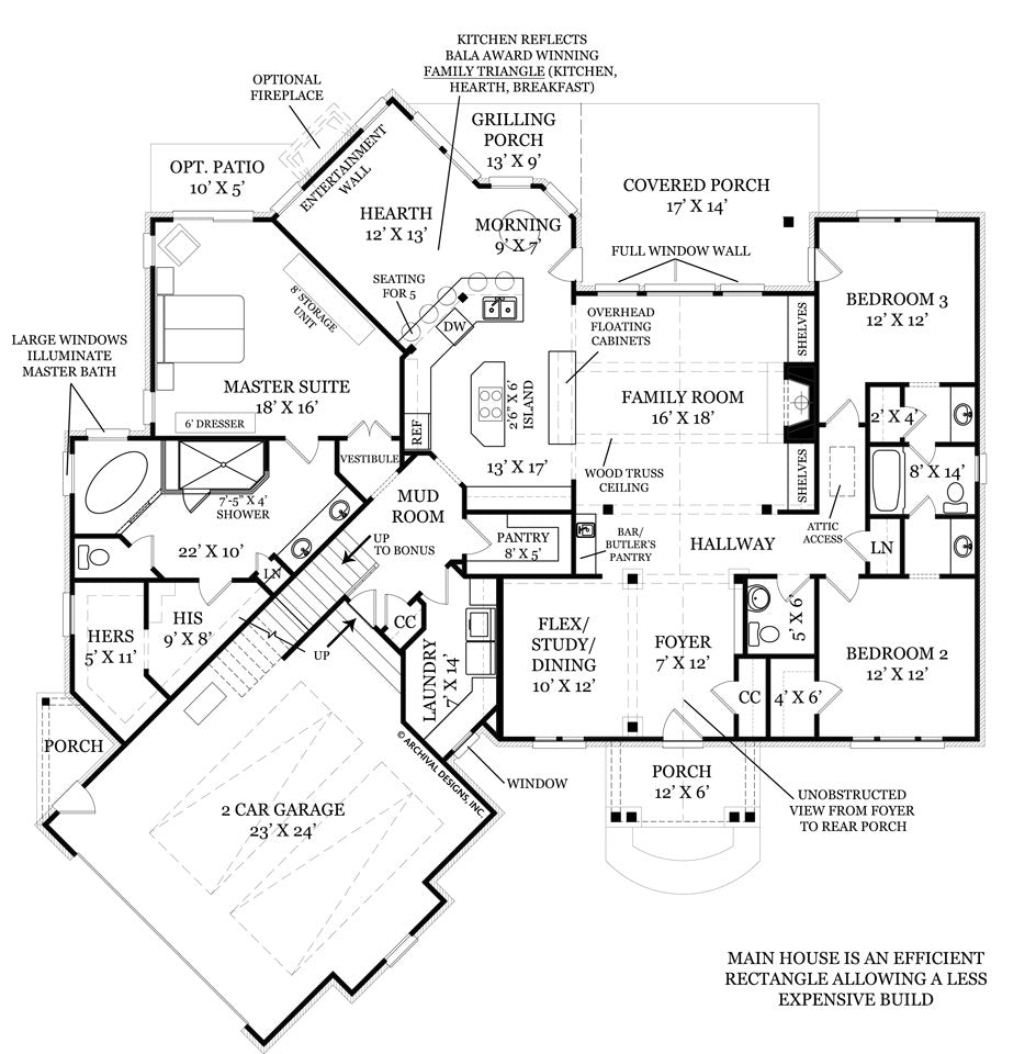Da Diva | Cottage Design | Empty Nester House Plans - Designs House