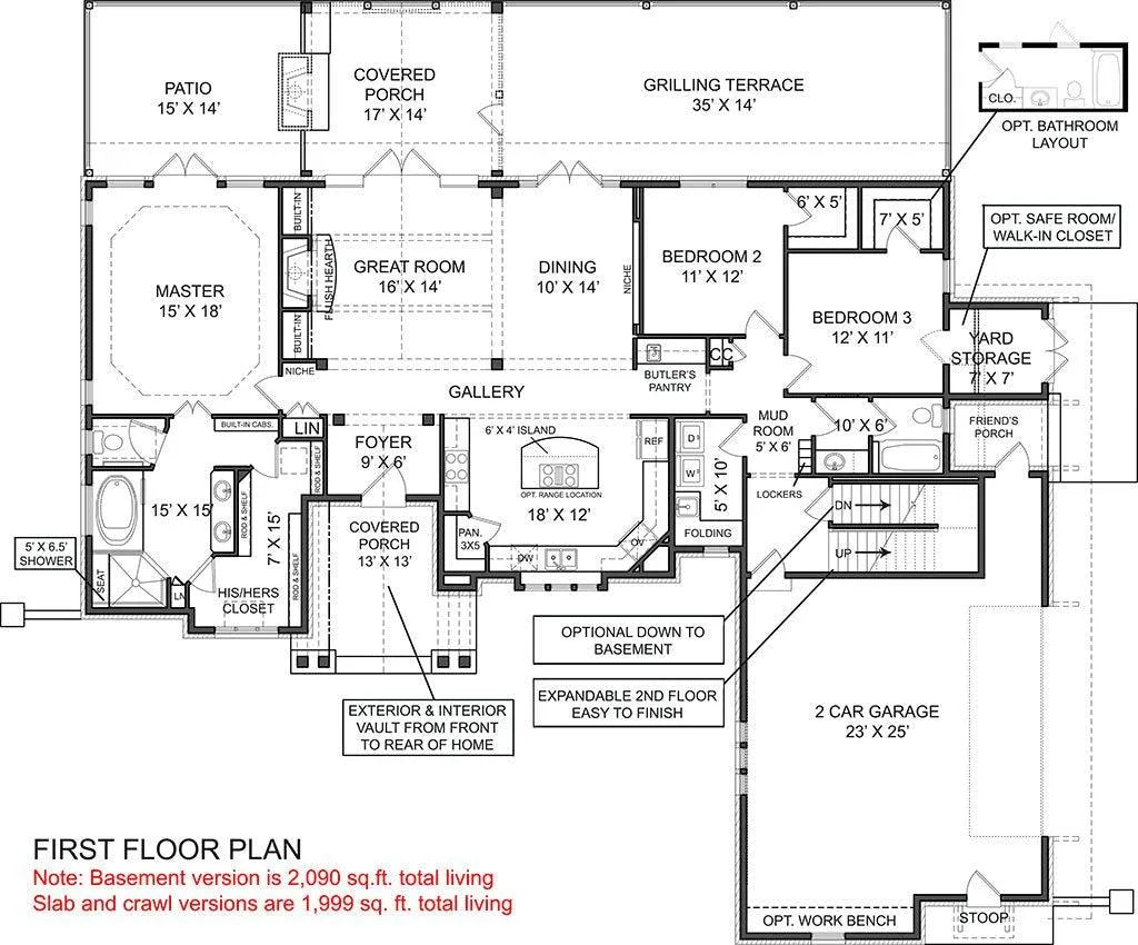 Laurel Ranch Floor Plans Empty Nester House Plans