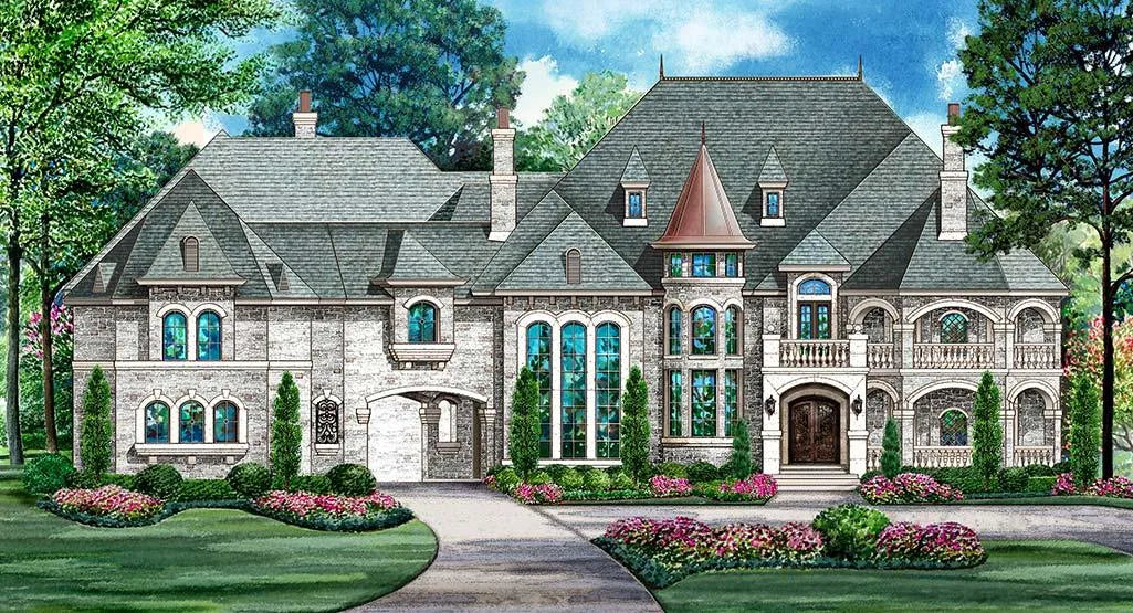 Armani House Plan | Castle House Plan | Mansion House Plan