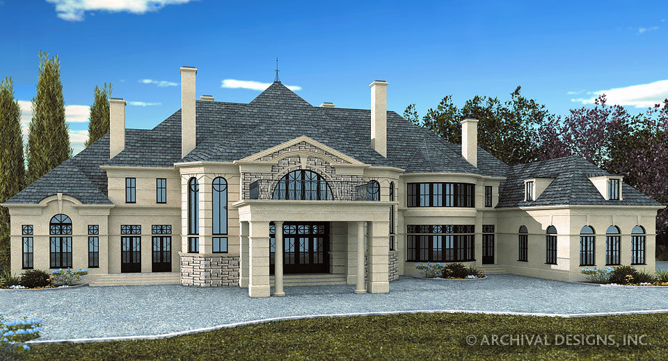 Chateau Style Home Plan - 66168GW  Architectural Designs - House Plans