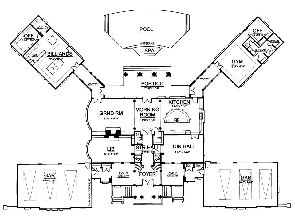 Newport Hall Residential House Plans Luxury House