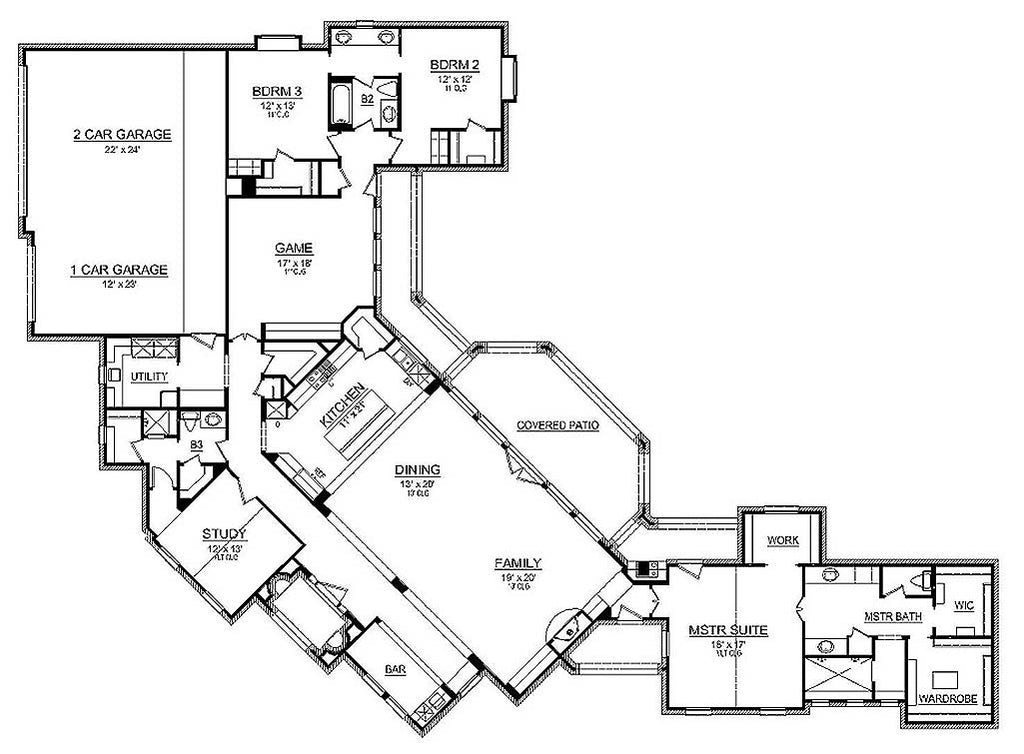 Park City House Plan Luxury House Plan One Story Floor Plan