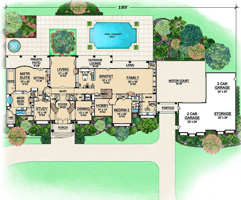 Presidential Estate  House  Plan  Classical House  Plan  