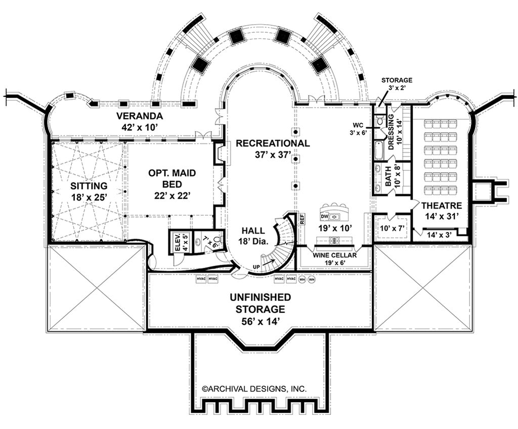Sussex Luxury Floor Plan Traditional House Plan