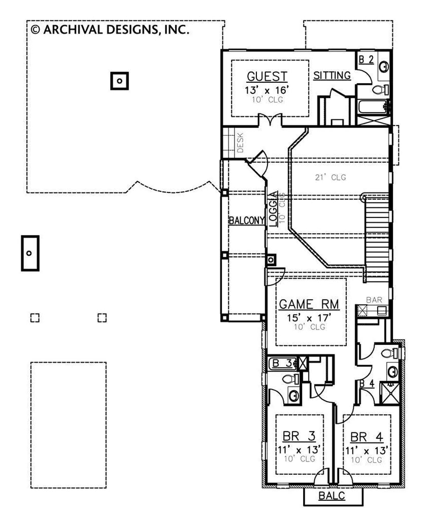 Villa Palladian Italian House Plan Courtyard House 