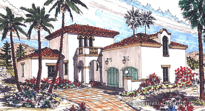 Spanish House Plans Stock Home Plans Archival Designs Inc