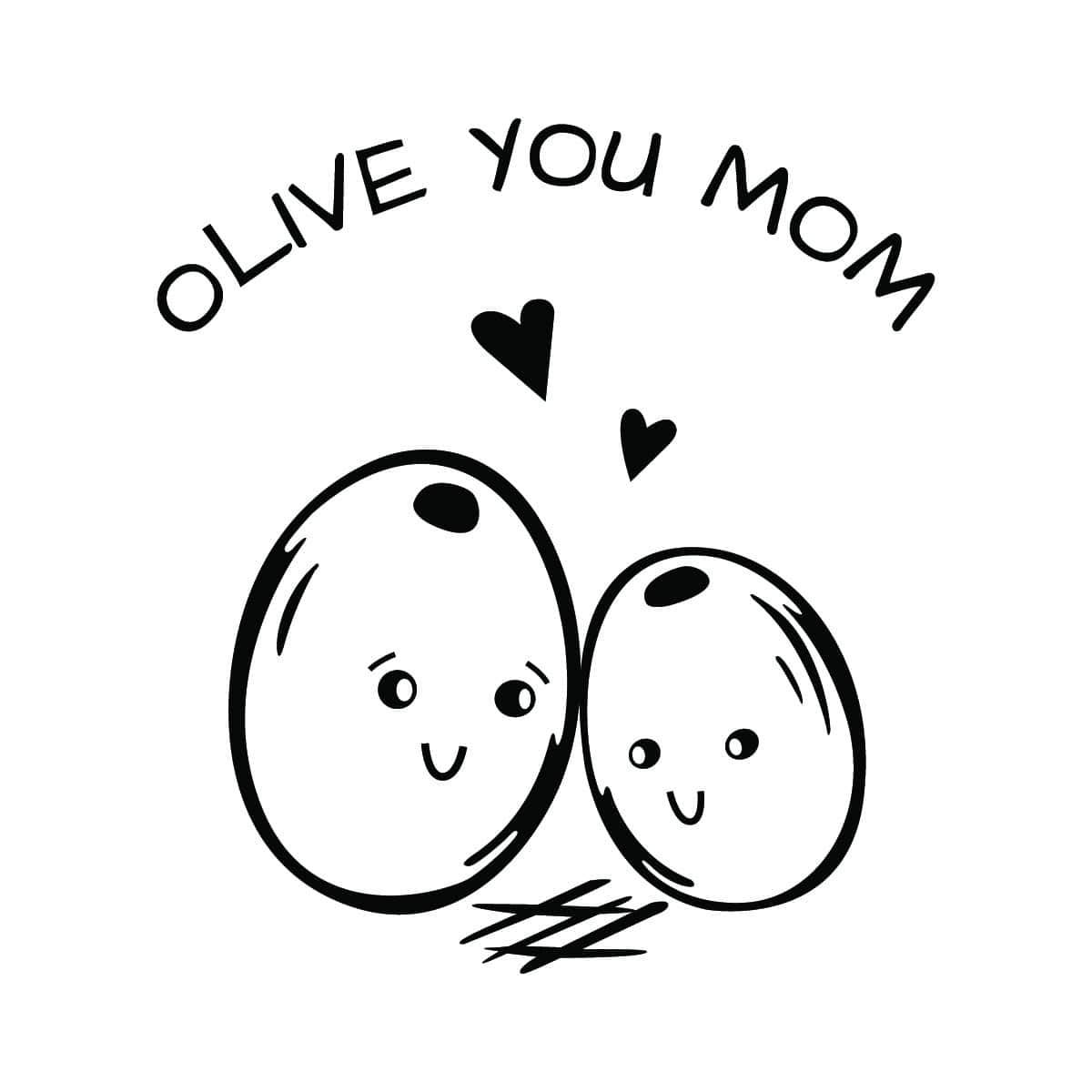 Olive You Mom Rubberstamps Com