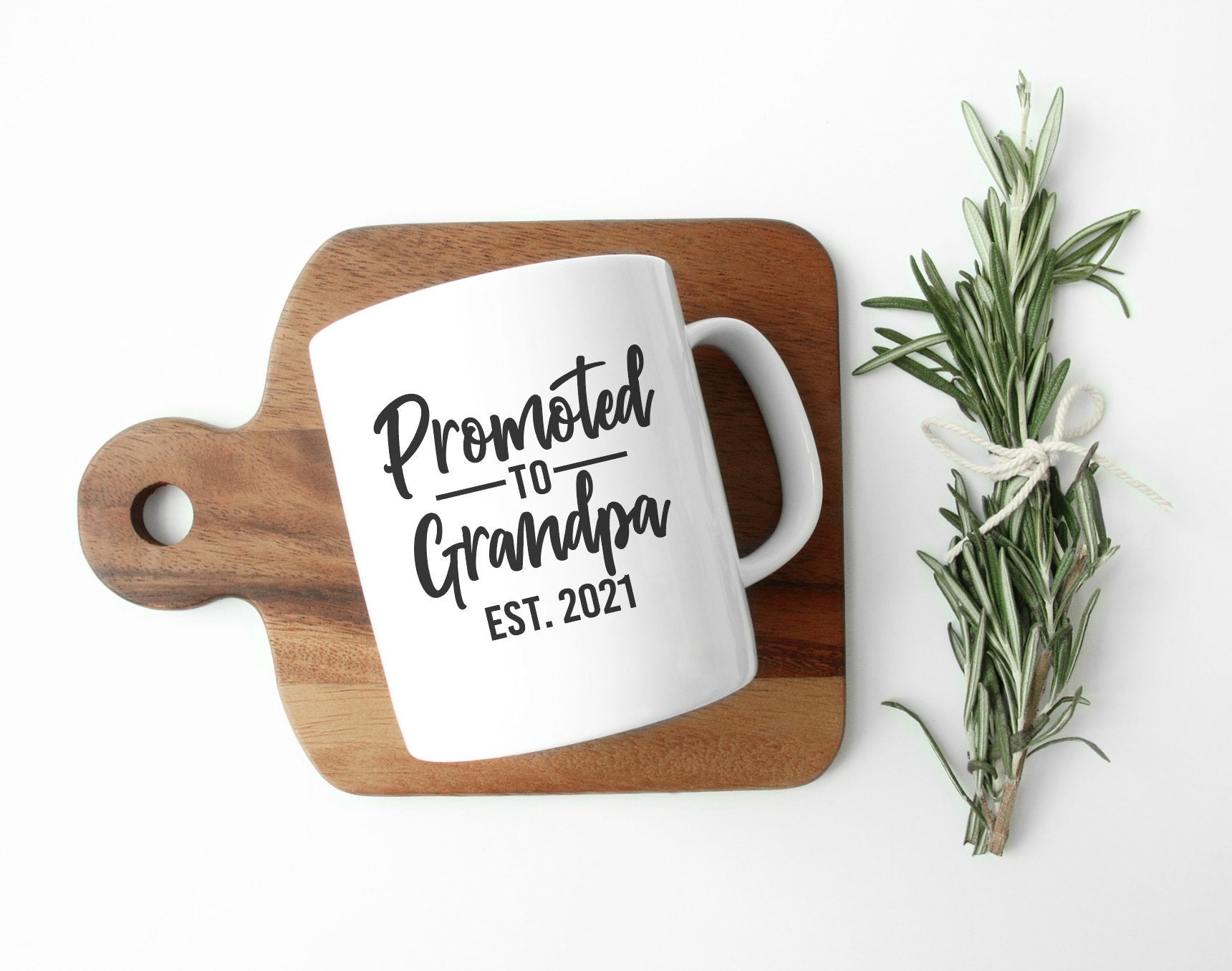 Download Personalized Promoted To Grandpa 2021 Coffee Mug Gift For Grandpa Unique Belletique