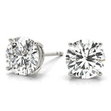 white gold diamond stud earrings