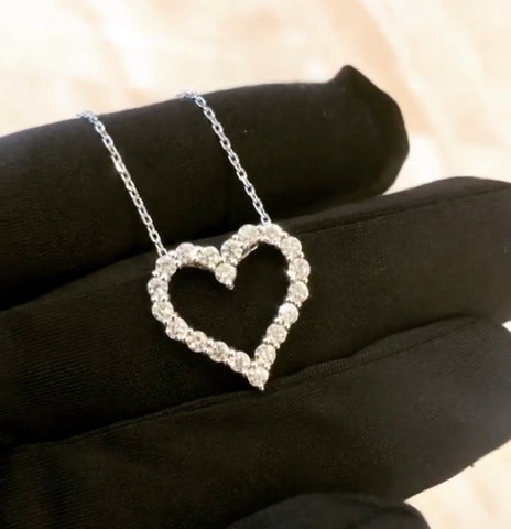 diamond heart necklace