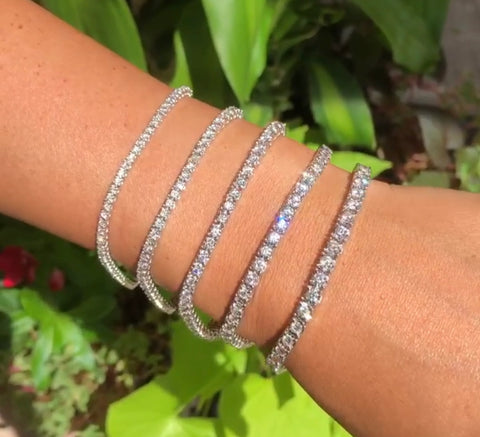 white gold diamond tennis bracelets 