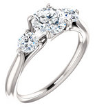 three stone diamond engagement ring 