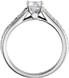 diamond accented engagement ring 