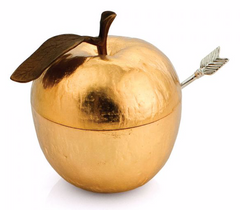 Michael Aram gold apple honey pot 