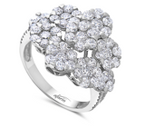 white gold diamond cluster ring 