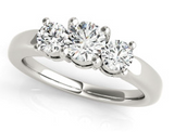 diamond three stone engagement ring