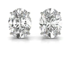 oval cut diamond stud earrings