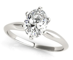 white gold oval diamond engagement ring