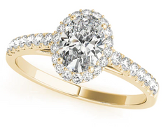 yellow gold halo oval diamond engagement ring