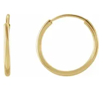 yellow gold hoop earrings