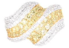 yellow and white diamond ring 