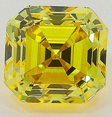 asscher cut yellow diamond