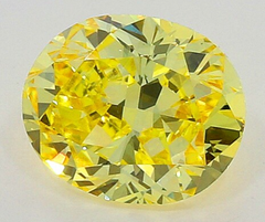 oval cut yellow diamond