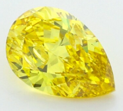 pear shape yellow diamond