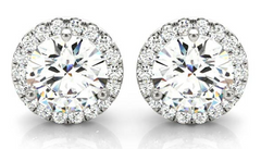 diamond stud earrings with halo 