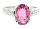 platinum pink sapphire and diamond ring 