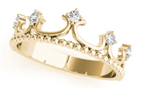 yellow gold diamond crown ring 