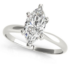 white gold marquise diamond solitaire engagement ring