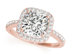 rose gold diamond engagement ring