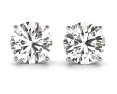 white gold lab grown diamond stud earrings