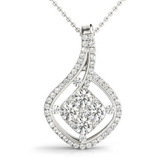 white gold diamond pendant